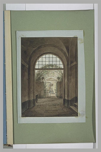 Intérieur et vue des jardins de la villa Médicis, à Rome_0