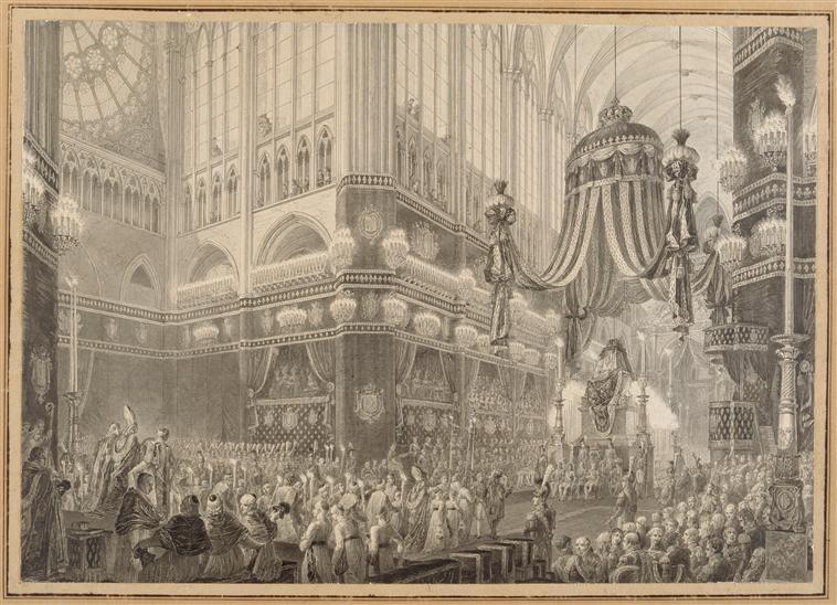 Service anniversaire du 21 janvier 1816 à Saint Denis ; Service anniversaire célébré le 21 janvier 1816 en l'église royale de Saint-Denis à la mémoire de Louis XVI et de Marie-Antoinette (autre titre)_0