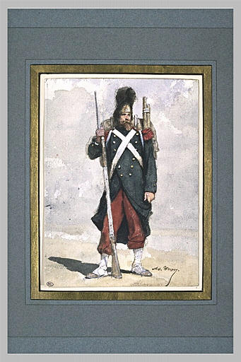 Grenadier à pied, de face_0