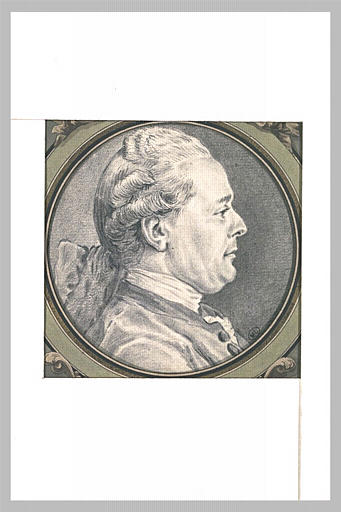Portrait de Pajou, de profil vers la droite_0