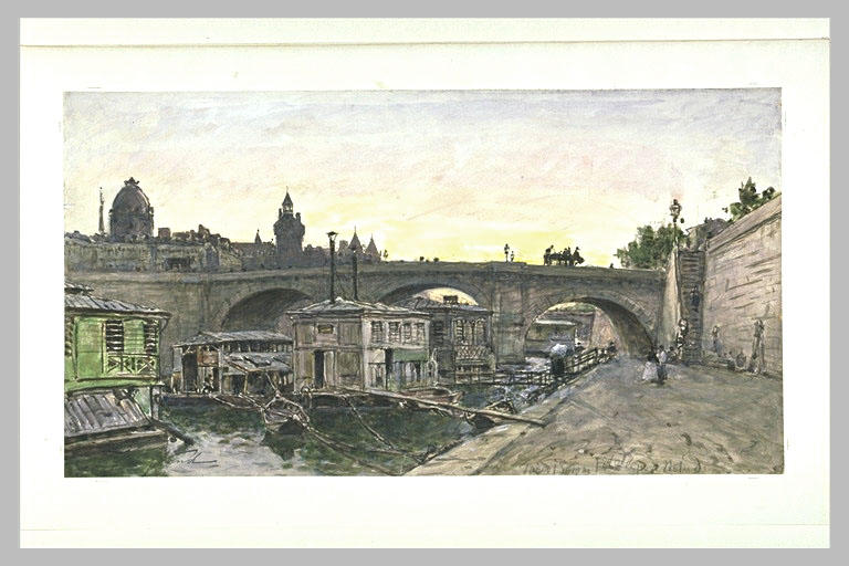 Bateaux lavoirs devant le pont Notre-Dame_0