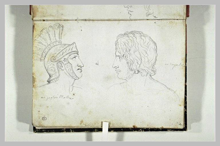 Tête de guerrier, et tête de jeune homme_0