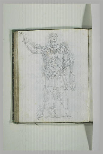 Statue de guerrier antique, et petit visage_0