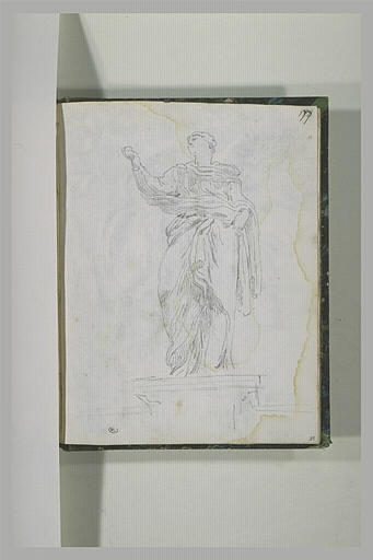 Statue de femme drapée, d'après l'antique_0
