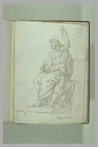 Jupiter assis, vu de profil tourné vers la gauche_0
