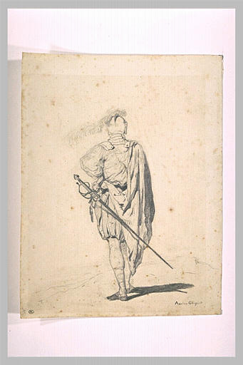 Homme d'armes vu de dos_0