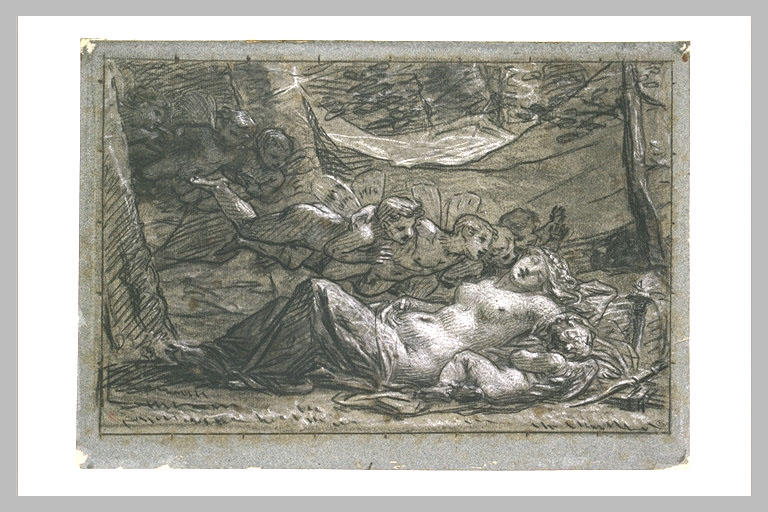 Vénus et l'Amour endormis caressés et réveillés par les Zéphyrs_0