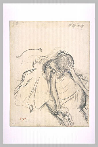 Danseuse assise, essayant ses pointes_0