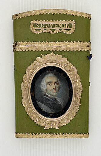 Etui-carnet orné d'un portrait d'homme et de femme_0