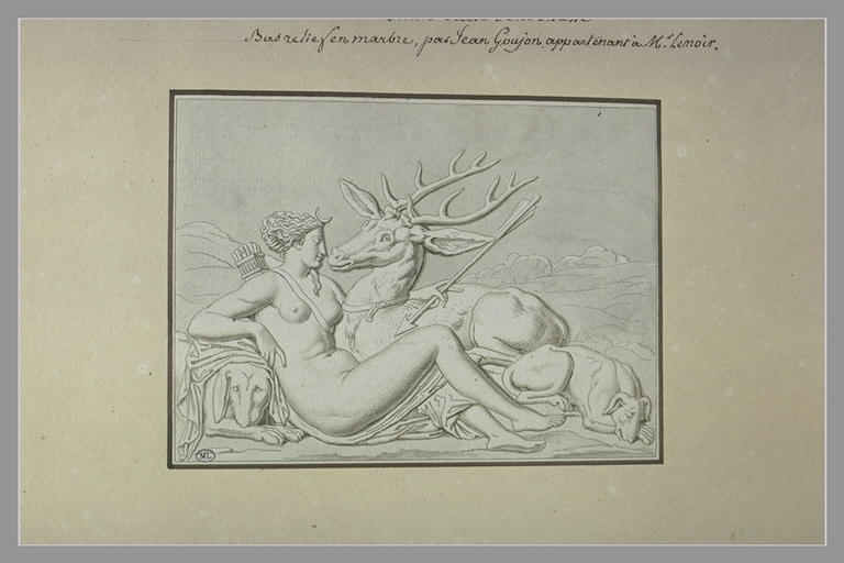 Bas-relief de Jean Goujon représentant Diane Chasseresse_0