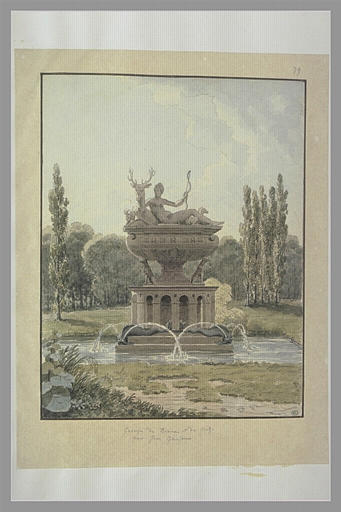 Fontaine du château d'Anet, de Jean Goujon, représentant Diane Chasseresse_0