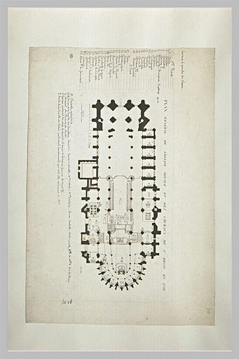 Plan de l'église royale de Saint-Denis en 1793_0
