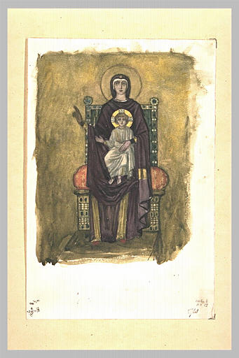 Vierge à l'Enfant, d'après une mosaïque de Sant Apollinare Nuovo à Ravenne_0