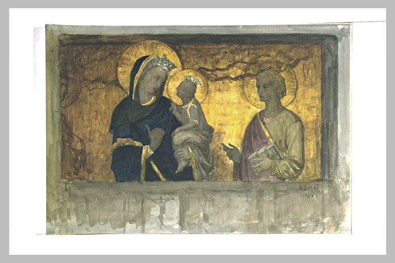 Vierge à l'Enfant et un saint_0