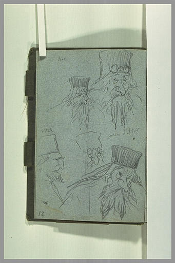 Etudes de visages de vieillards coiffés à l'oriental_0