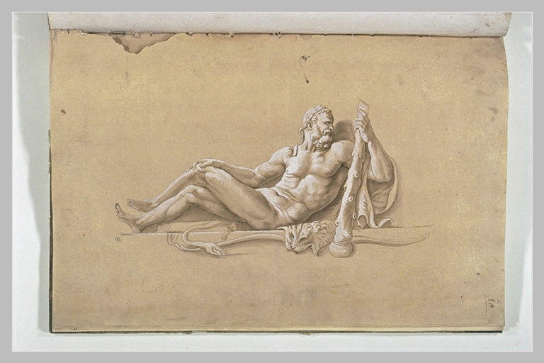 Statue d'Hercule couché, appuyé sur sa massue_0