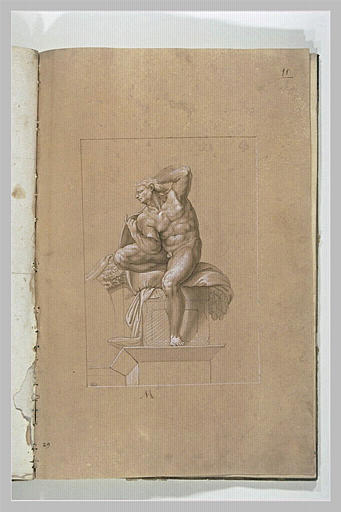 Ignudo à gauche de la Sibylle Lybique_0