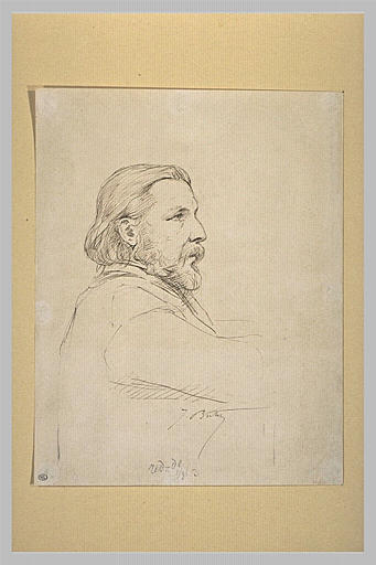 Autoportrait, de profil vers la droite_0