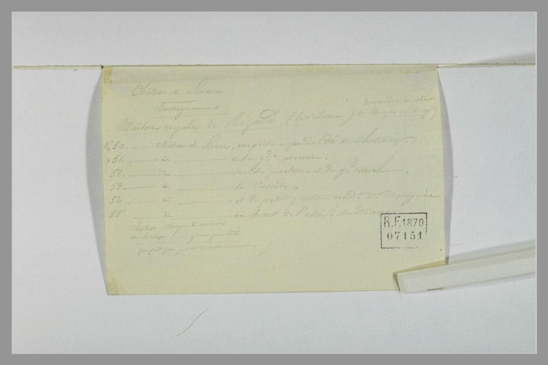 Notes manuscrites sur le château de Sceaux_0