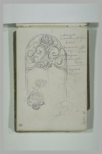 Element décoratif et notes manuscrites_0