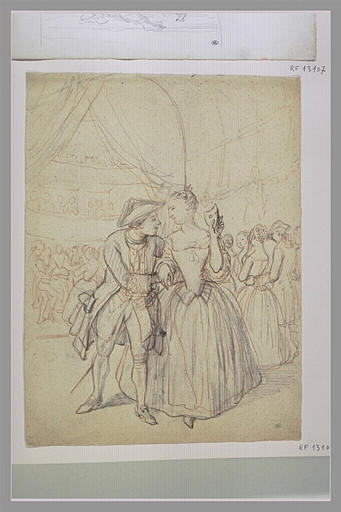 Scène de bal, époque Louis XV_0