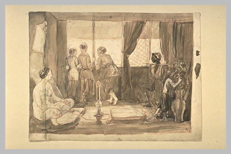 Femmes orientales dans une chambre_0