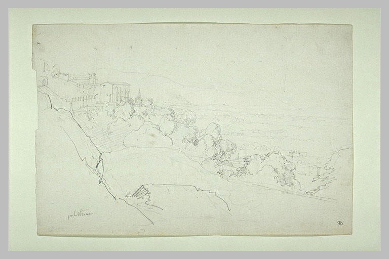 Vue sur un vaste paysage fermé par des montagnes_0