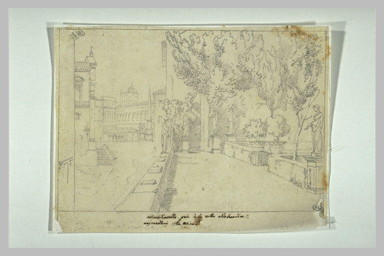 Jardin et rue aboutissant à la place de Monte Cavallo, à Rome_0