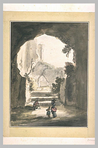 Trois personnages dans des ruines_0