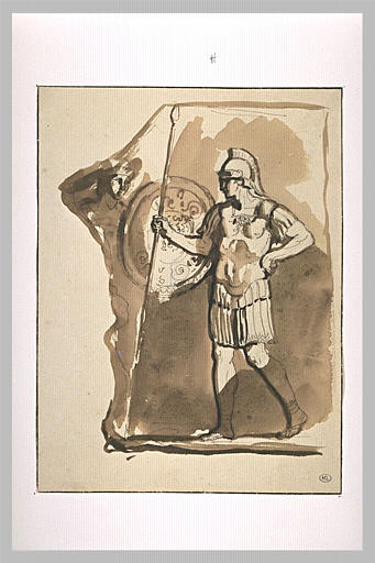 Deux guerriers romains, étude d'après un bas-relief antique_0