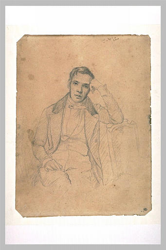 Portrait de Louis Amiel, la tête appuyée sur la main gauche_0