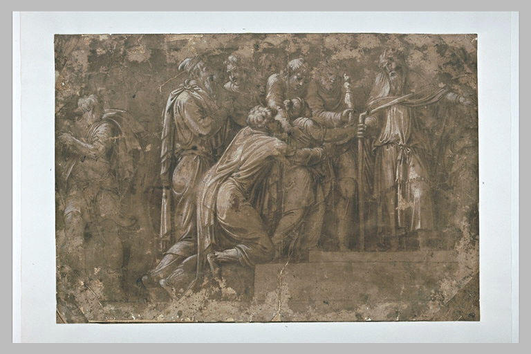 Groupe de figures avec un prêtre : détail de la frise de Niobé_0