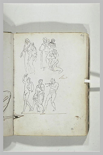 Groupe de figures drapées et groupe de satyres et bacchantes_0