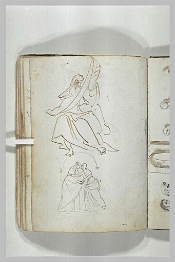 Etude pour la Visitation, d'après les maîtres ; figure assise_0