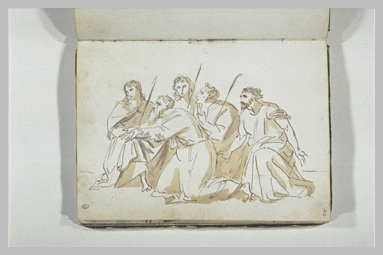 Composition avec cinq figures agenouillées_0