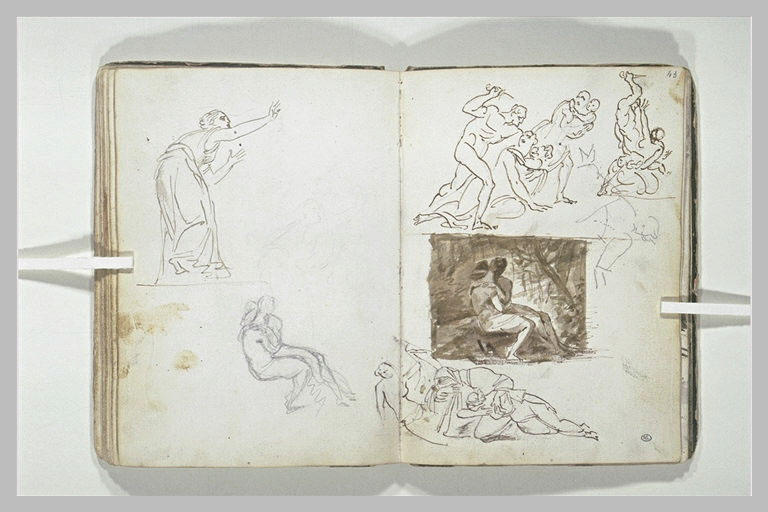 Etudes pour le Massacre des Innocents ; homme et femme nus, enlacés_1