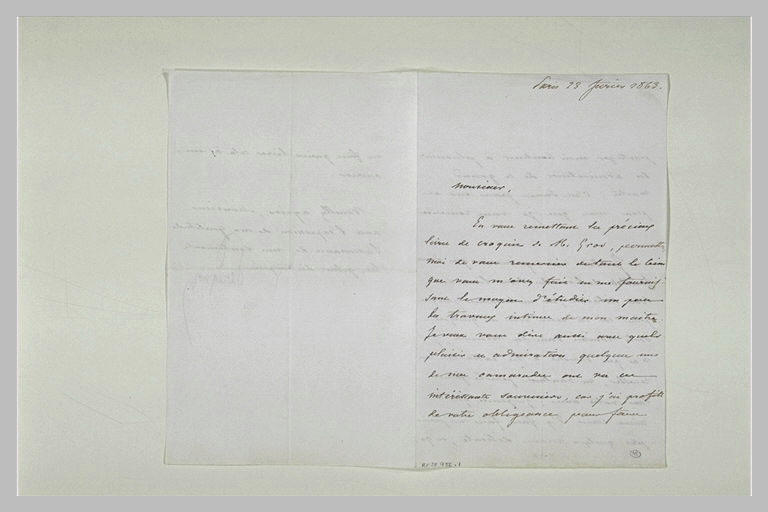 Lettre manuscrite de Pérignon à X._0