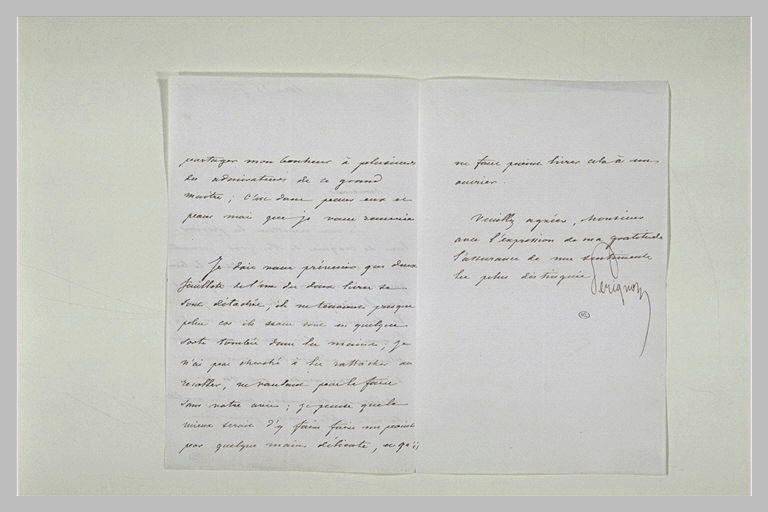 Lettre manuscrite de Pérignon à X._0