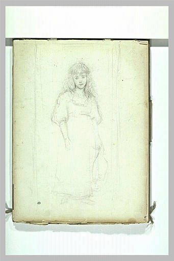 Portrait de fillette en pied, vue de face_0