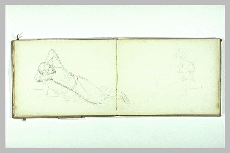 Figure allongée, les bras repliés derrière la tête_1