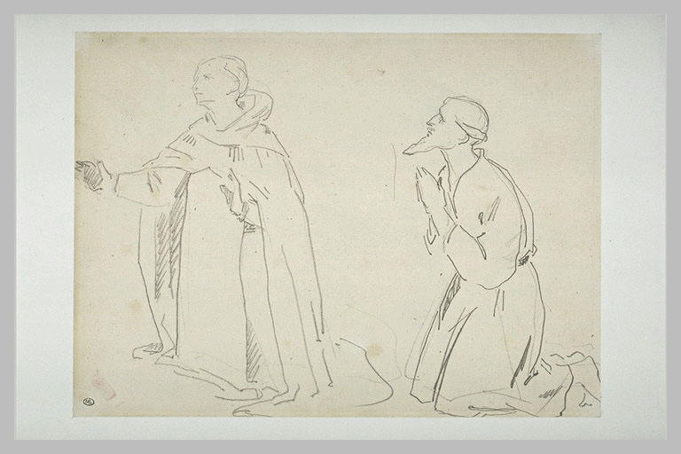 Deux religieux agenouillés : saint Dominique et saint Jérôme_0