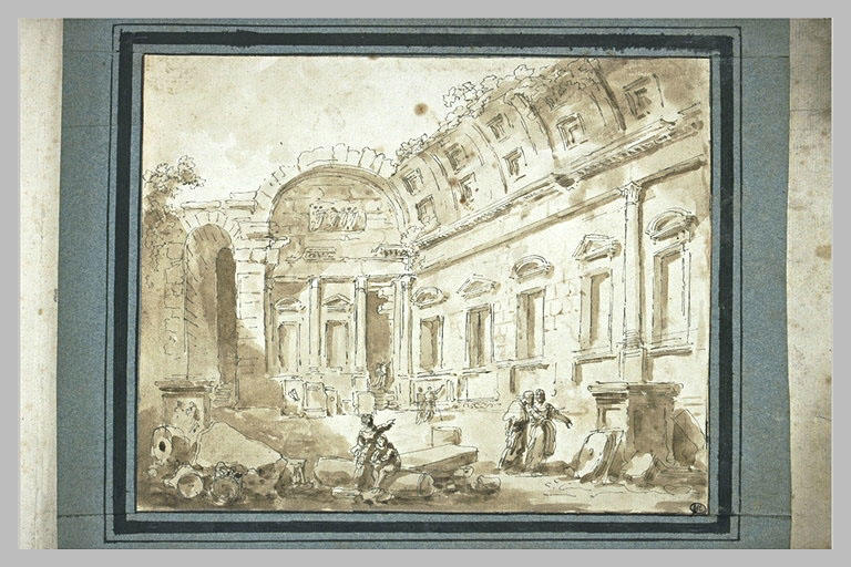 Intérieur du temple de Diane à Nîmes_0