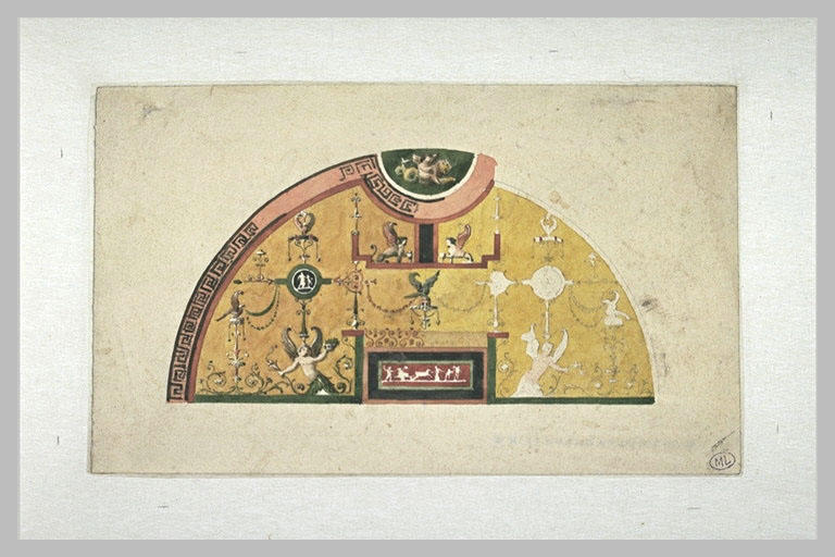 Eléments décoratifs de style pompéien vers 1800_0