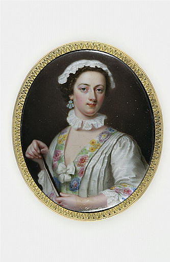 Portrait de jeune femme avec un éventail_0