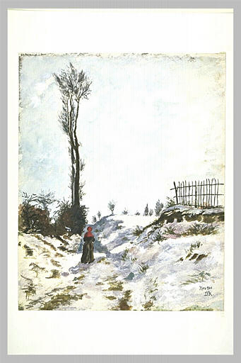 Paysage de neige, Chemin creux_0
