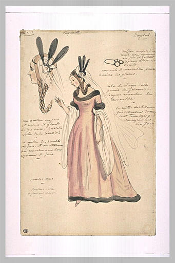 Paquerette en costume de théâtre ; reprise de la tête_0