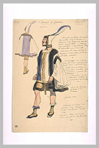 Homme debout en costume de théâtre : Dagobert_0