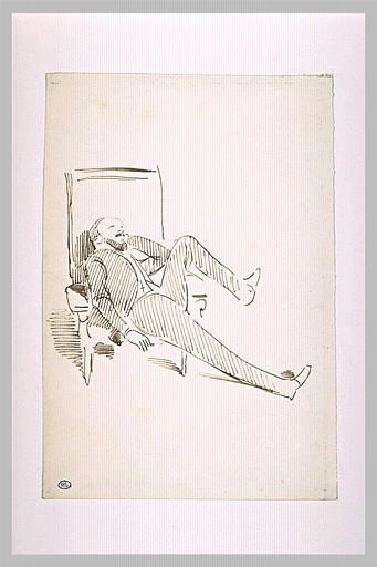 Homme assis dans un fauteuil_0