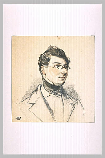 Portrait d'homme, en buste, portant des lunettes_0