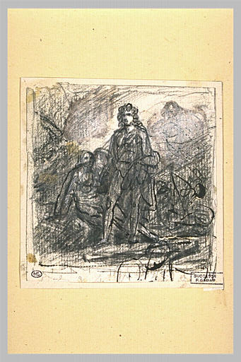 Un homme et une femme, nus, dans un paysage_0